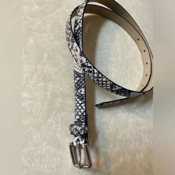 Talbots Leather‎ skinny snakeskin belt Size M - Picture 2 of 7